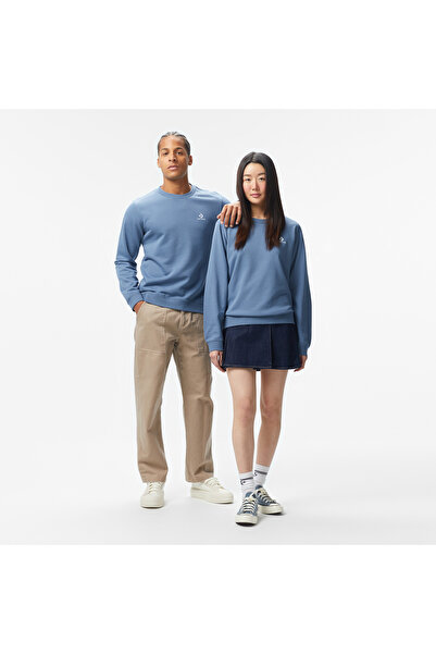 Converse Classic Unisex Mavi Sweatshirt