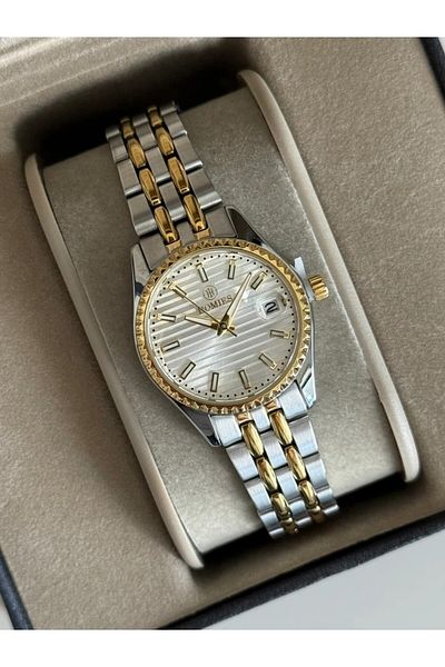 Homies Guaranteed Premium Women's Wristwatch Gold-Silver (White Dial) Rshms-247