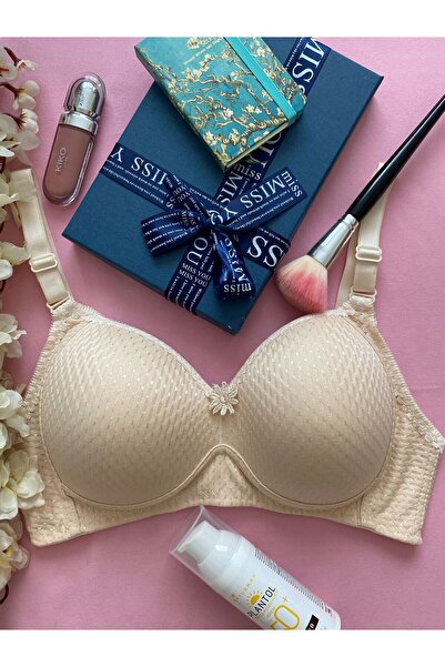 Ebru Silicone Jacquard Micro Underwire (Wireless) Gathering Bra Ebr1055