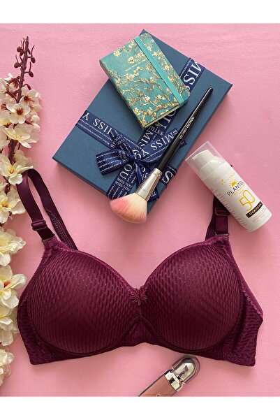 Ebru Silicone Jacquard Micro Underwire (Wireless) Gathering Bra Ebr1055