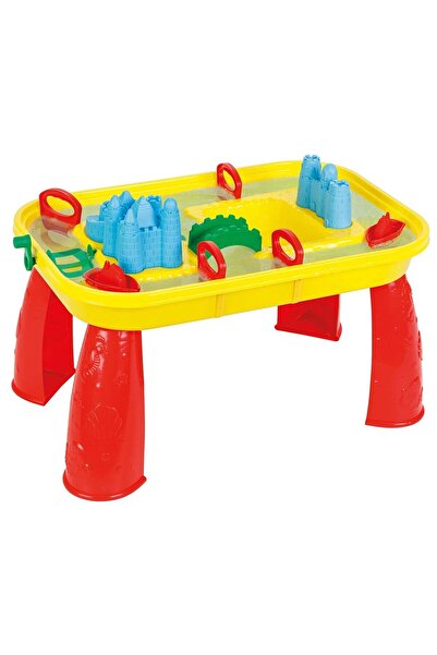 Duman Kum ve Su Oyun Masası | 3+ Yaş Çocuk Aktivite Masası | Plaj Bahçe Balkon Uyumlu | 58×38×38 cm