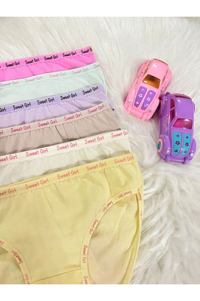 TatlıKids 12 BUC. LENJIERIE INTERNĂ CU SCRIBITĂ COLORĂ FĂRĂ FETE