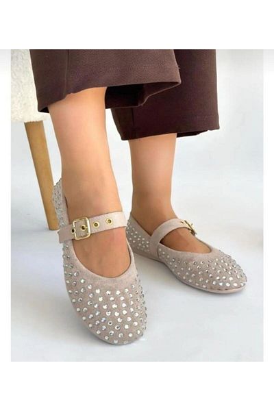 Demashoes Black Stone Balerina cu talpă ortopedică pentru femei, cu bandă reglabilă, ușoară, confortabilă, elegantă, pentru birou, pantofi de zi cu zi