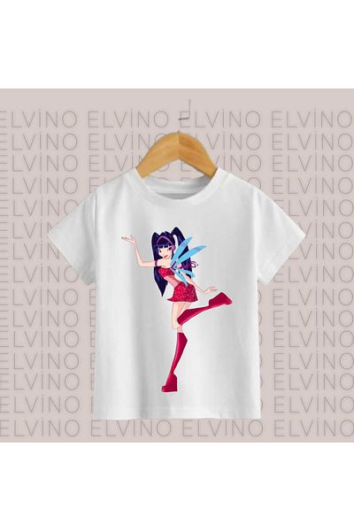Elvino Tricouri pentru fete din bumbac imprimat Winx Club