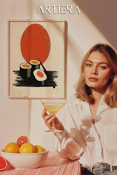 HİGUERA Sushi - Masa de bucatarie cu rama din lemn in stil japonez modern, decorare pentru bar cafenea bucatarie
