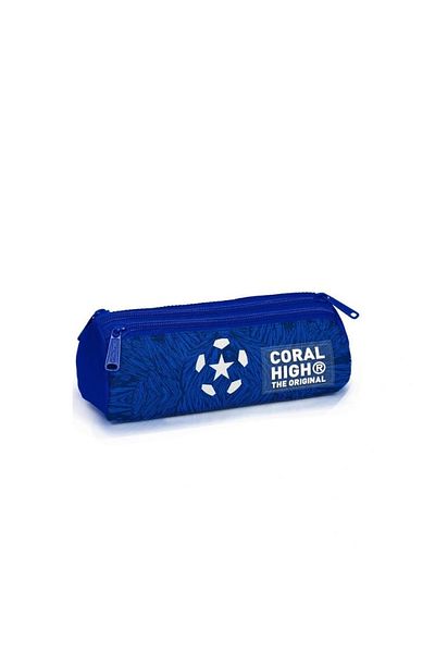 Coral High 11197 ДЕТСКА ТЪМНОСИНЯ ЧАНТИЧКА ЗА ПОСВЕТИТЕЛИ С ФУТБОЛЕН ТОП С ТРИ ОТДЕЛЕНИЯ С МОЛИВИ СЪС САКСОФОН