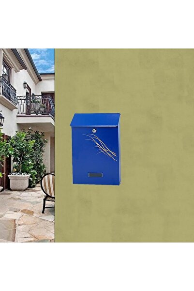 JollyMag Mailbox, blue, C4 format, 25x6.5x35.5 cm, Damech