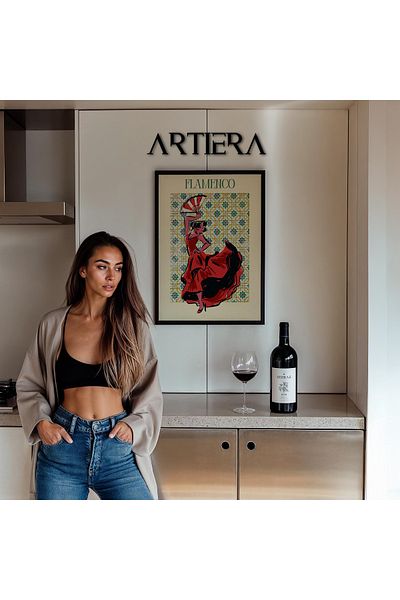 HİGUERA Masa de bucatarie cu rama din lemn de cultura spaniola mediteraneana moderna, decorare pentru bar cafenea bucatarie