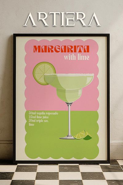 HİGUERA Cocktails Modern Stil Italian Mediterranean Masă de Bucătărie Cu Cadru Din Lemn, Decorare Bucătărie Cafenea Bar