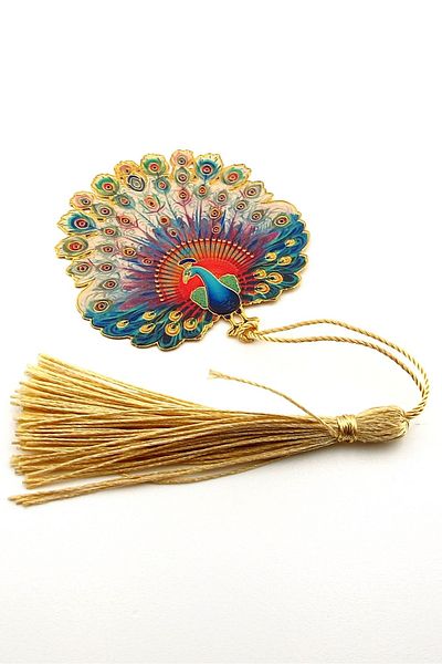 Solfera Pheasant Simbolul Eleganței Semn de carte cu ciucuri Semn de carte metalic AY066