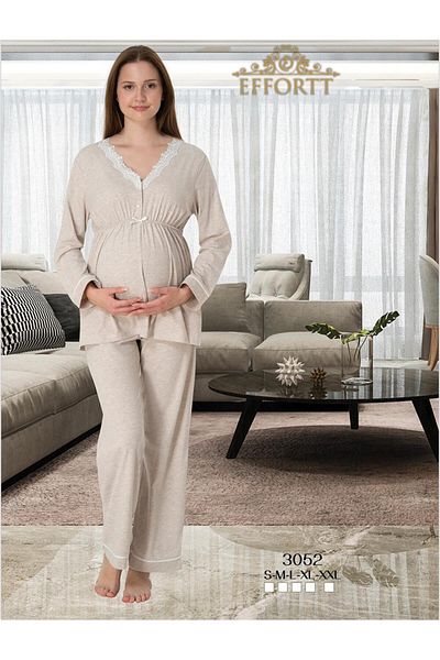 EM&FA TEKSTİL Pregnant Maternity Pajama Set