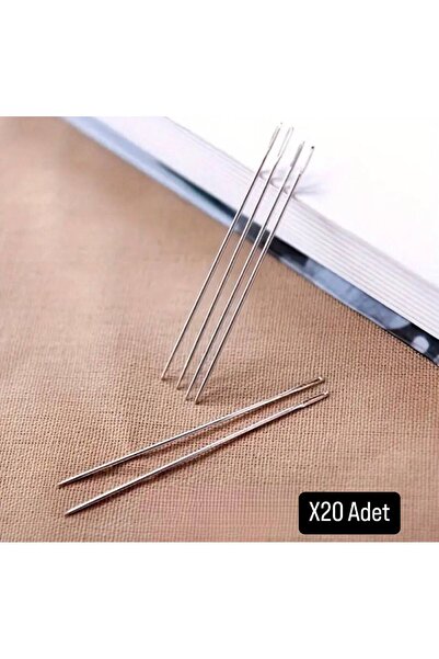 Metler 20 Adet 8 cm Dikiş İğnesi | Büyük Boy Çelik Elden Geçirme İğnesi