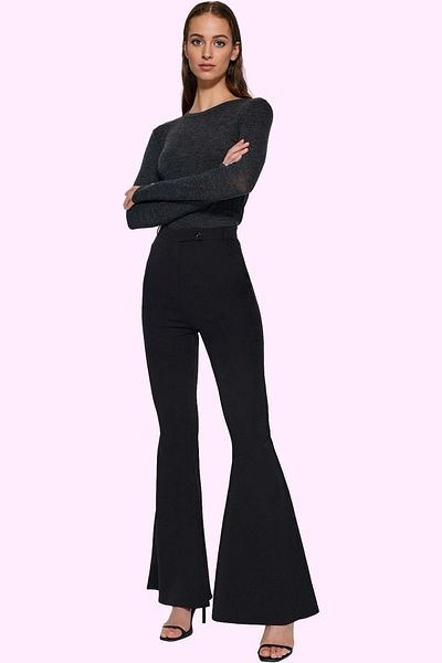 PayBuy Women's High Waist Flare Spanish Leg Pants Woven Winter Office Summer Indispensable
