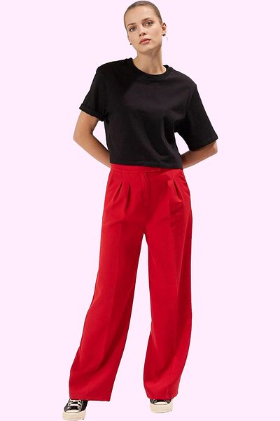PayBuy Women's Wide Leg Trousers Woven Fabric Regular Waist Regular Size Casual Elegance Quality Material