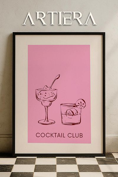 HİGUERA Cocktails Modern Stil Italian Mediterranean Masă de Bucătărie Cu Cadru Din Lemn, Decorare Bucătărie Cafenea Bar