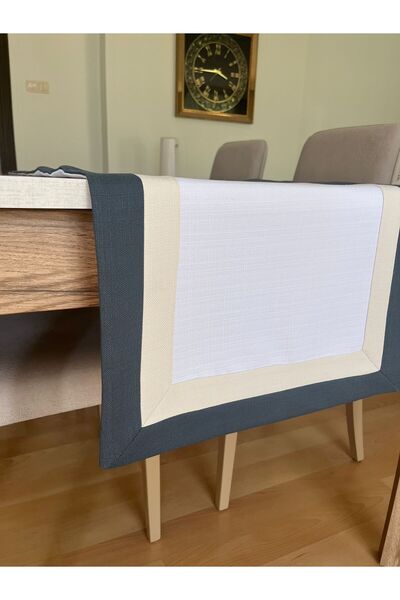 Zeren Home Çerçeve Detaylı Dertsiz Assos Modern Runner 45x150cm Swan