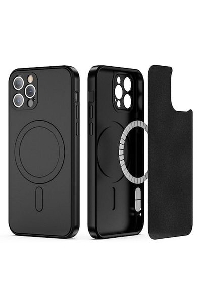 Sybero MagSafe Protection Case for Apple iPhone 12 Pro Max, Icon, Impact Safe, U320, Deep Dark