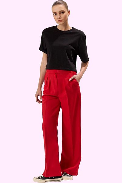 PayBuy Women's Wide Leg Trousers Woven Fabric Regular Waist Regular Size Casual Elegance Quality Material