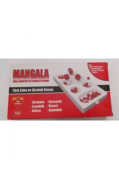 Gritille Mangala Intelligence and Strategy Game – Traditional Turkish Game for 2 Players