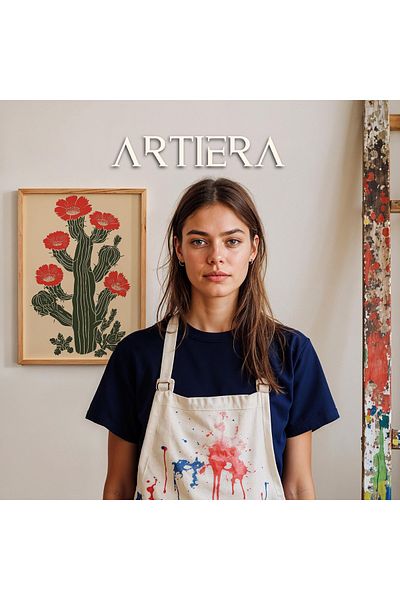 HİGUERA Flori Maximalist - Masa de bucatarie cu rama din lemn, Decoratie pentru bucatarie Cafe Bar