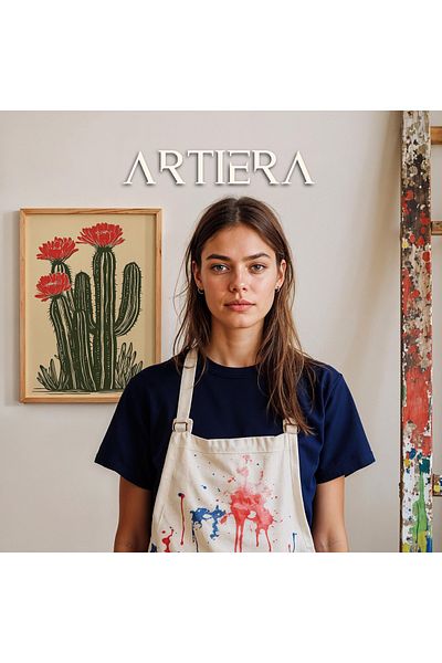 HİGUERA Flori Maximalist - Masa de bucatarie cu rama din lemn, Decoratie pentru bucatarie Cafe Bar
