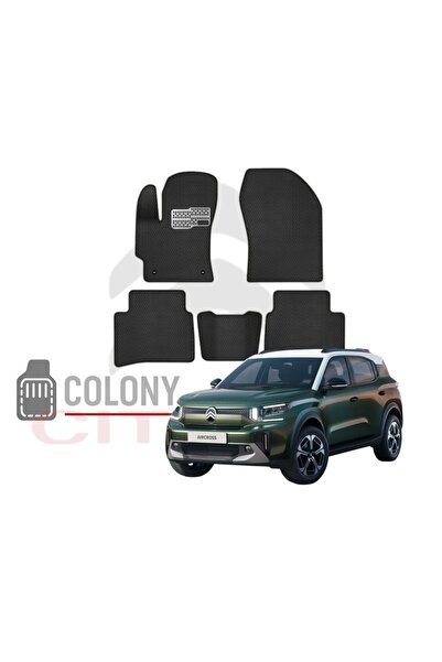 COLONY Citroen E-C3 Aircross 2025+ (Elektrikli) Hücreli Premium Eva Paspas Seti Tam Set Paspas Takım Siyah