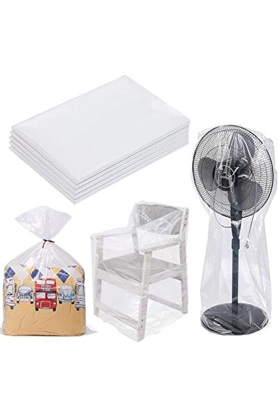 The Bros 5 Pcs XL Clear Plastic Storage Bags 100x130cm for Luggage, Furniture, Clothes, Blankets, Toys