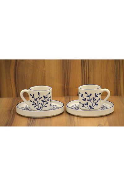 arı çini seramik Ceramic 2 Cup Set, Modern Handmade Cup Set