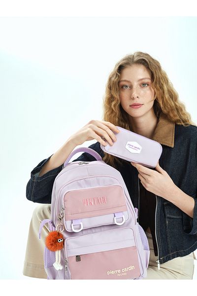Pierre Cardin Комплект ученическа чанта за момичета PCSET07PC170103 - Лилава