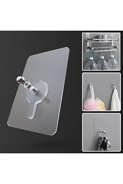 TARIK HOME Pratik Kendinden Yapışkanlı, Delme Gerektirmeyen Vidalı Duvar Askısı, Kolay Montaj, Güçlü Tutunma