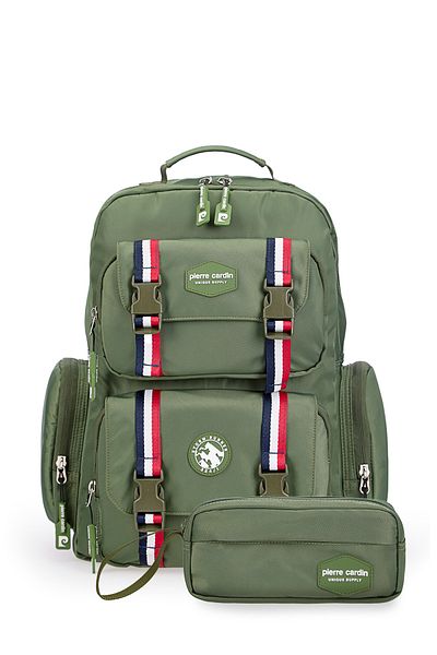 Pierre Cardin Унисекс комплект ученически чанти PCSET07PC100408 - зелена