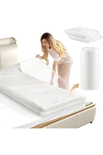 The Bros أكياس تخزين المراتب المفرغة من الهواء - جهاز غلق مفرغ من الهواء لنقل...