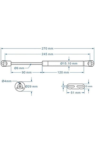 Mmgoqqt Set of 2 furniture dampers, Mmgoqqt, Steel, Silver