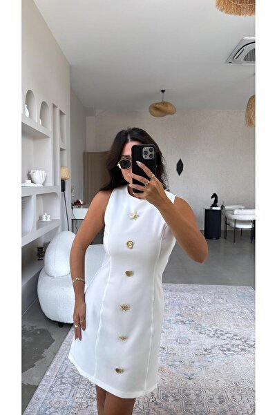 Buket Teke Rochie creponată cu accesorii din aur alb