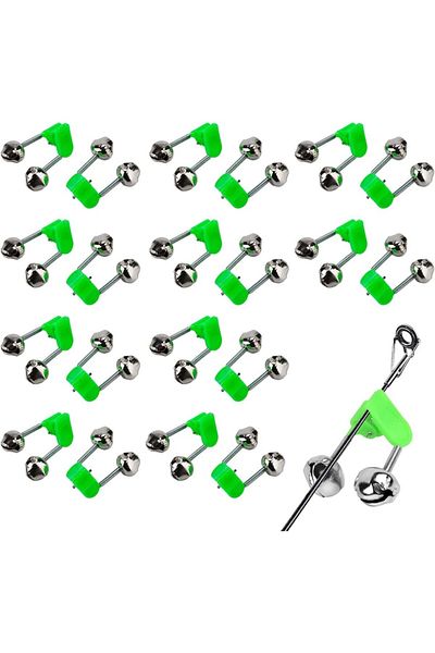 OEM Set 20 clopoței pentru pescuit, Verde