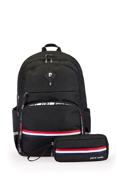 Pierre Cardin Унисекс комплект ученически чанти PCSET07PC18001201 - Черен
