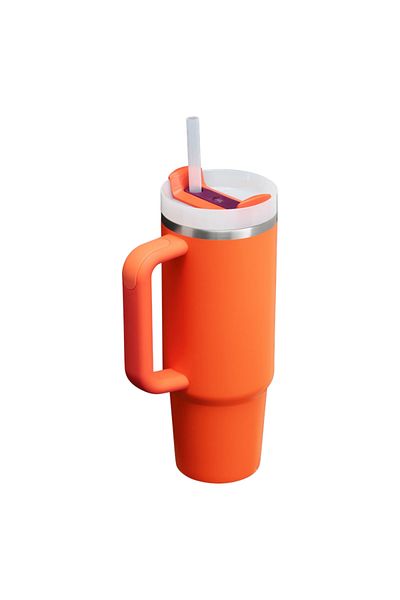 Stanley 40oz Tumbler with Straw & Handle – Bright Orange Quencher Travel Mug