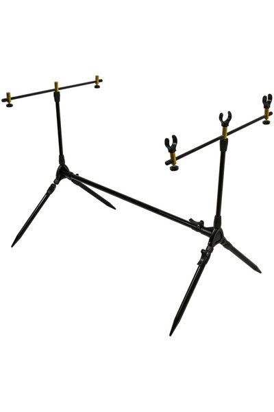 Kamasaki Rod Pod cu 3 stâlpi, aluminiu, 50x42x70cm, negru