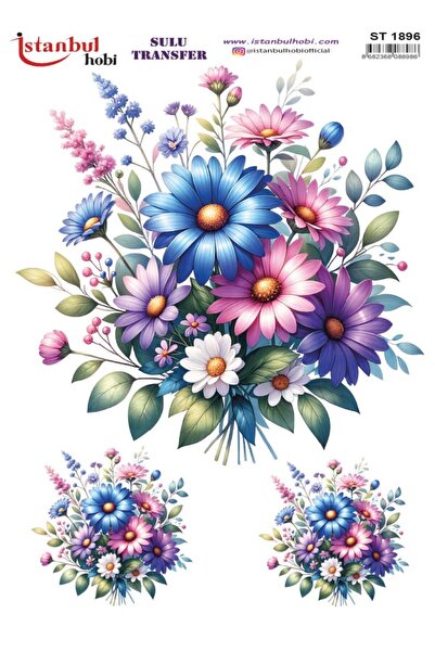 İstanbul Hobi ورق نقل مائي 25x35 سم ST-1896