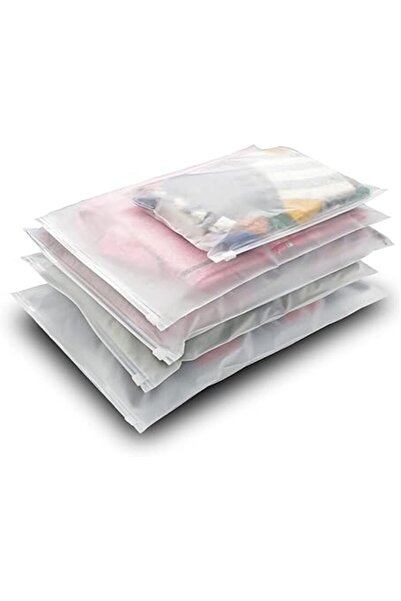 The Bros مجموعة من 30 كيس سفر بسحاب، أكياس تخزين مقاومة للماء للملابس والأحذية ومستحضرات التجميل (5 أحجام)