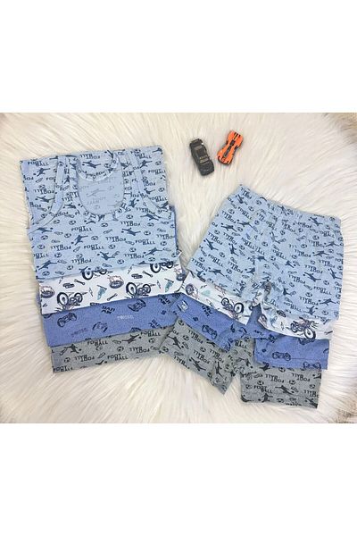 TatlıKids Boy's Patterned 100% Cotton Boxer Set