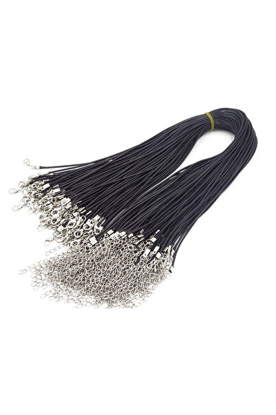 Getshopmini Bileklik Kolye İpi Deri Kordon Halat Kolye İpi - 100 Adet