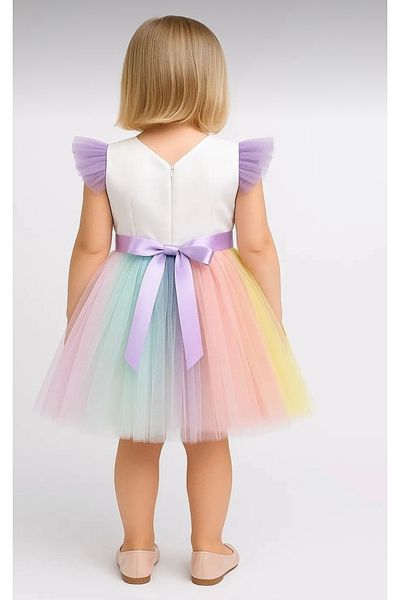 KT PERA BABY Colorful Girl Children's Party Birthday Dress