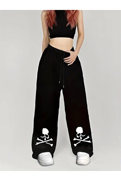 Violon Φαρδύ αθλητικό παντελόνι με στάμπα κρανίου