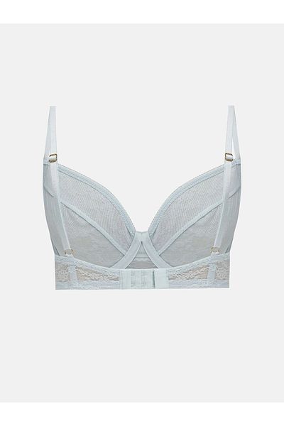 LC Waikiki LCW DREAM Sutien cu tricou cu dantelă, fără căptușeală, albastru