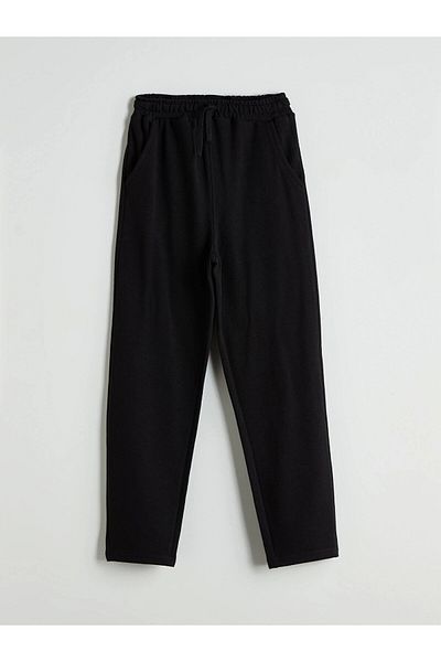 LC Waikiki Pantaloni de sport pentru băieți LCW Kids, negri, cu talie elastică