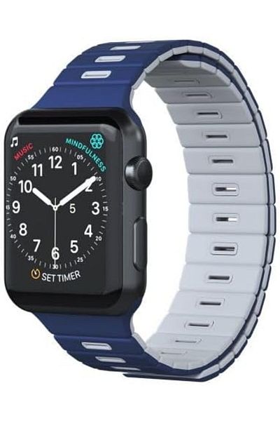 Joy Magnetic Wrist Strap for Apple Watch, Blue/White
