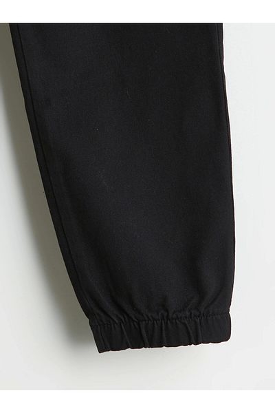 LC Waikiki Pantaloni negri pentru băieți cu talie elastică LCW Kids