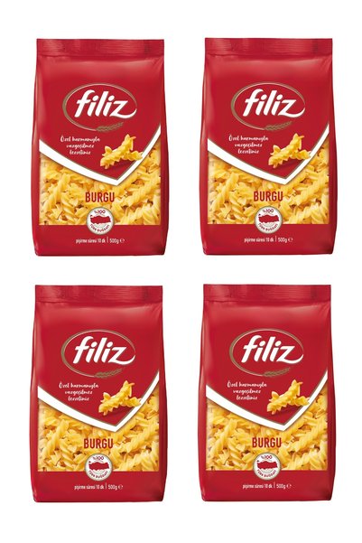 FİLİZ Makarna Burgu 500 Gr x 4 Adet