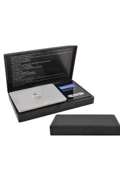 EMATTERIO Cântar Bijuterii Digital Portabil, Precizie 0.01g, Capacitate 200g, Display LCD Clar, Negru
